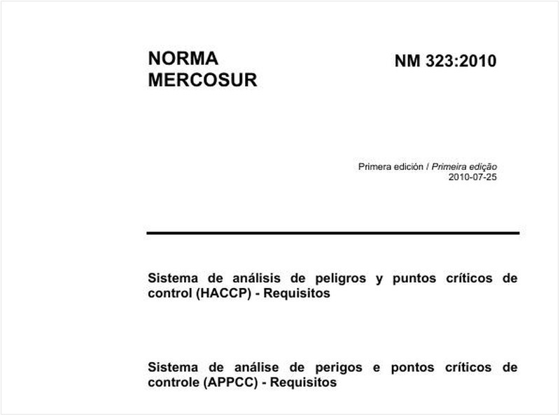 Sistema de análise de perigos e pontos críticos de controle (APPCC) - Requisitos