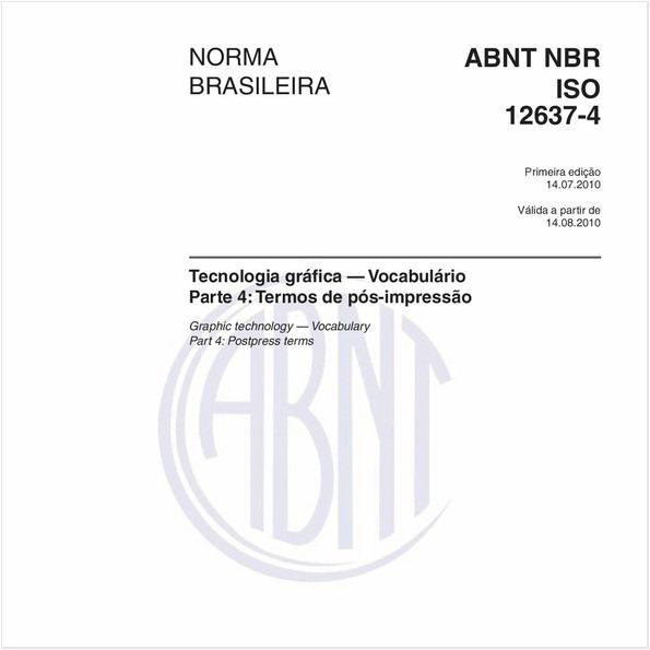 Tecnologia gráfica — Vocabulário - Parte 4: Termos de pós-impressão