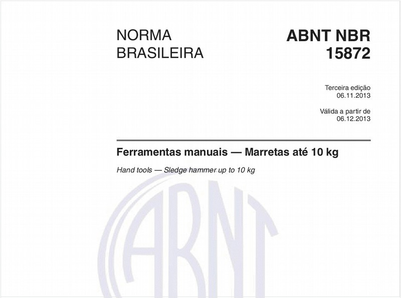 Ferramentas manuais — Marretas até 10 kg