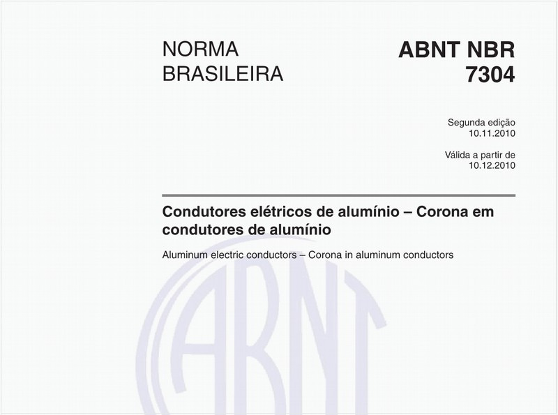 Condutores elétricos de alumínio – Corona em condutores de alumínio