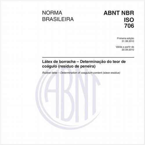 Látex de borracha – Determinação do teor de coágulo (resíduo de peneira)
