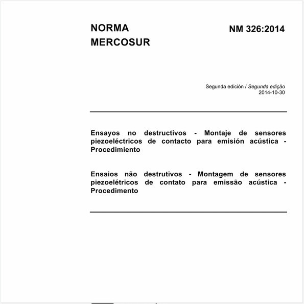 Ensaios não destrutivos - Montagem de sensores piezoelétricos de contato para emissão acústica - Procedimento