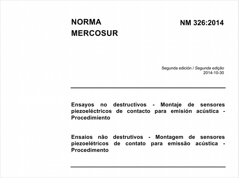 Ensaios não destrutivos - Montagem de sensores piezoelétricos de contato para emissão acústica - Procedimento