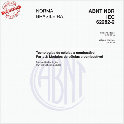 Tecnologias de células a combustível Parte 2: Módulos de células a combustível