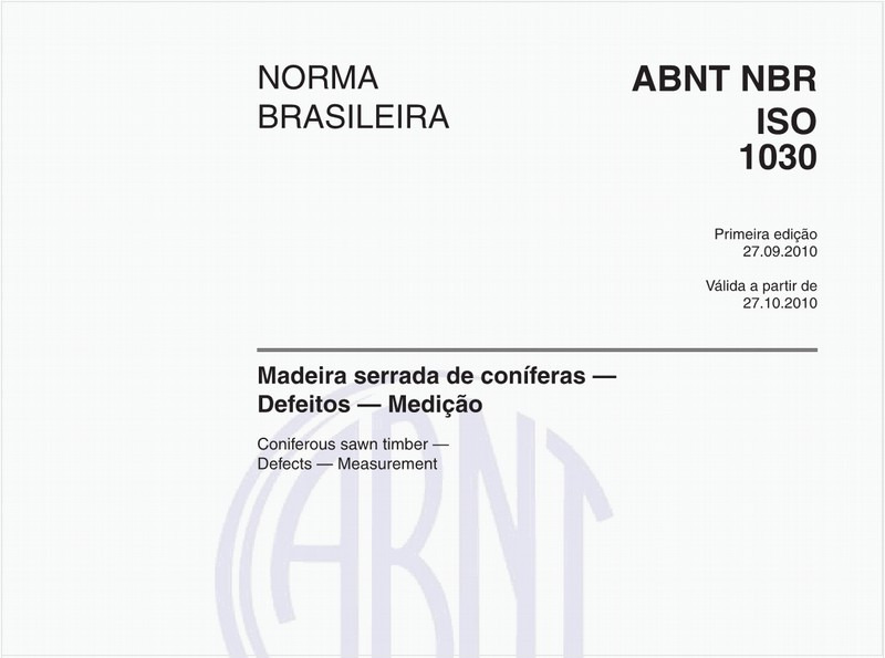 Madeira serrada de coníferas — Defeitos — Medição
