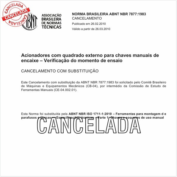 Chaves manuais de encaixe para acionadores com quadrado externo para soquetes - Verificação do momento de ensaio