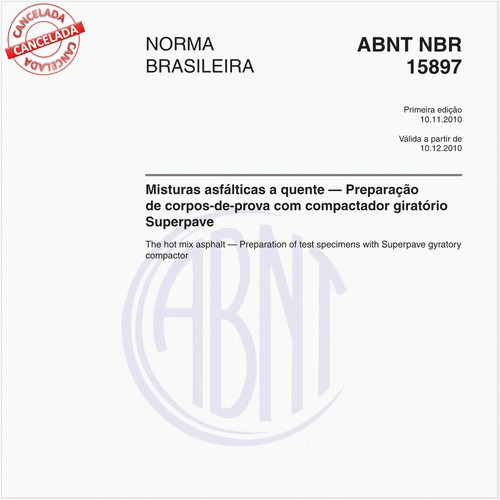 Misturas asfálticas a quente - Preparação de corpos-de-prova com compactador giratório Superpave