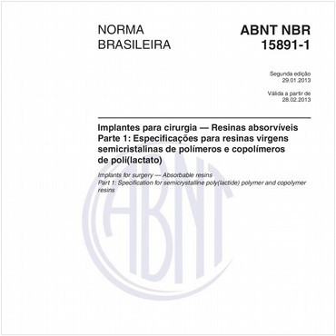 NBR15891-1 de 01/2013