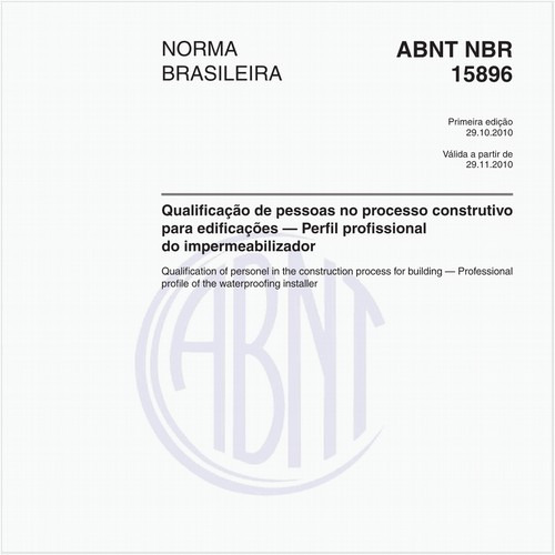 Qualificação de pessoas no processo construtivo para edificações — Perfil profissional do impermeabilizador