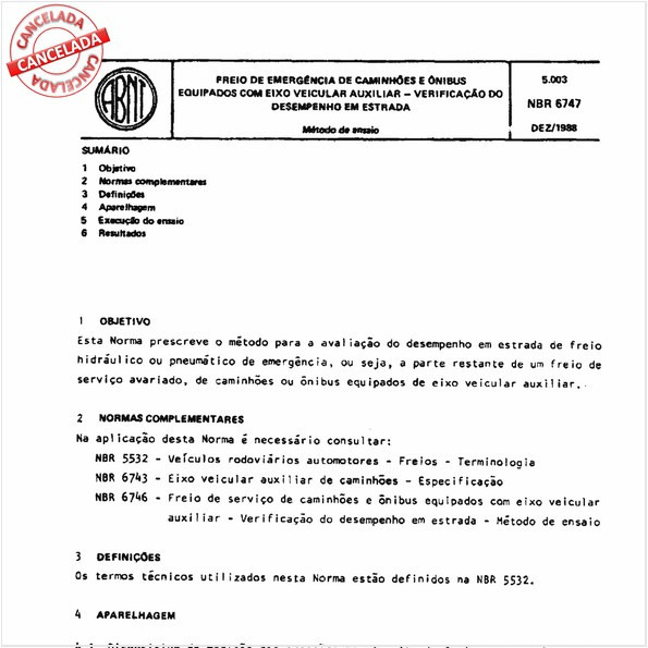 Freio de emergência de caminhões e ônibus equipados com eixo veicular auxiliar - Verificação do desempenho em estrada