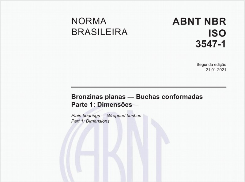 Bronzinas planas - Buchas conformadas - Parte 1: Dimensões