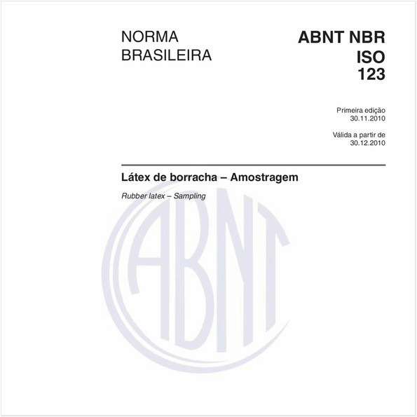 Látex de borracha – Amostragem