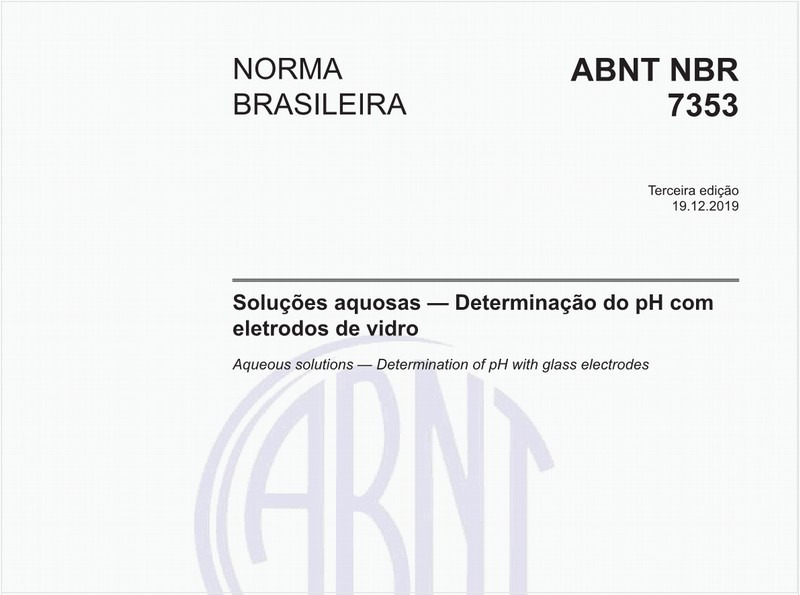 Soluções aquosas - Determinação do pH com eletrodos de vidro