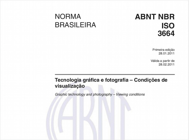 Tecnologia gráfica e fotografia – Condições de visualização