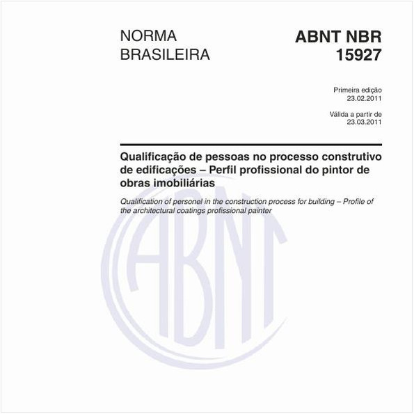 Qualificação de pessoas no processo construtivo de edificações – Perfil profissional do pintor de obras imobiliárias