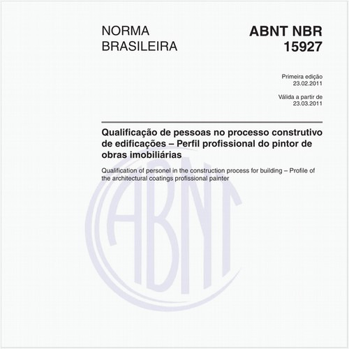 Qualificação de pessoas no processo construtivo de edificações – Perfil profissional do pintor de obras imobiliárias
