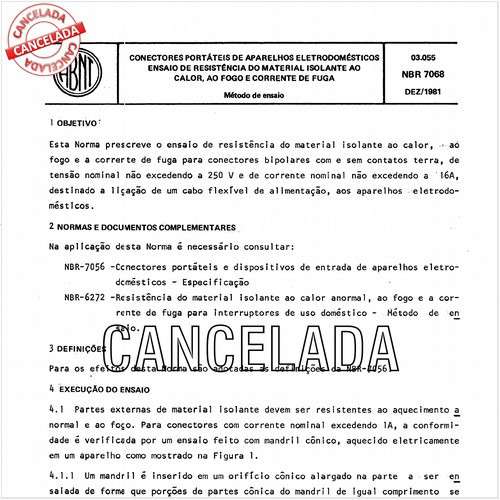 Conectores portáteis de aparelhos eletrodomésticos - Ensaio de resistência do material isolante ao calor, ao fogo e à corrente de fuga