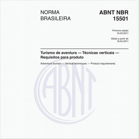 Turismo de aventura — Técnicas verticais — Requisitos para produto