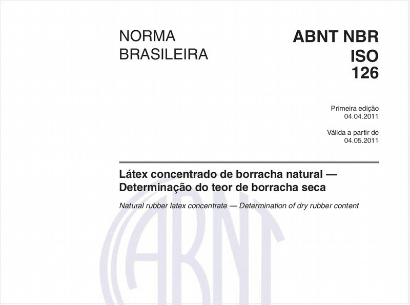 Látex concentrado de borracha natural — Determinação do teor de borracha seca