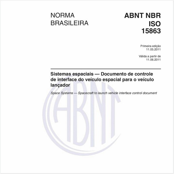 Sistemas espaciais — Documento de controlede interface do veículo espacial para o veículolançador