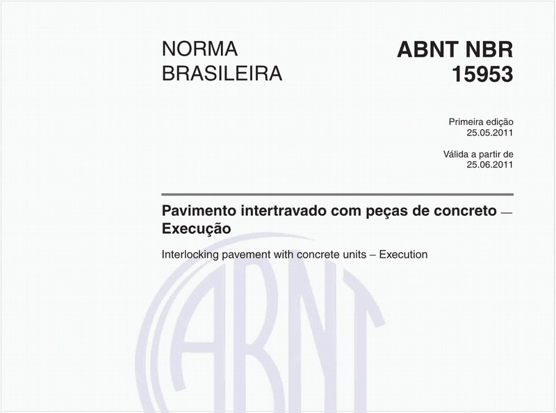 Pavimento intertravado com peças de concreto — Execução