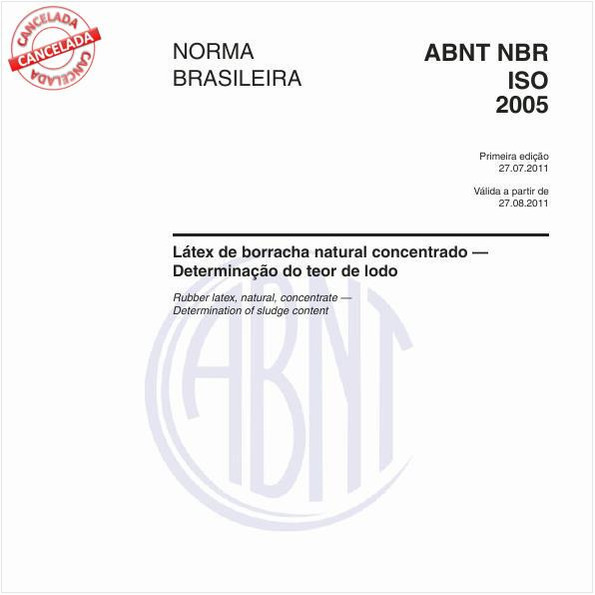 Látex de borracha natural concentrado - Determinação do teor de lodo 