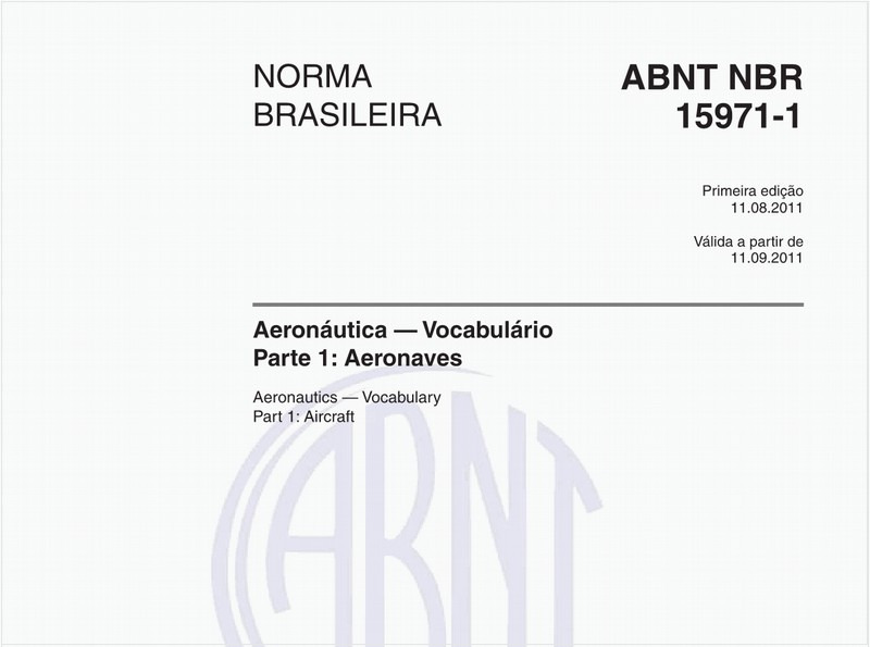 Aeronáutica — Vocabulário - Parte 1: Aeronaves