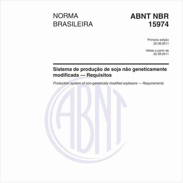 Sistema de produção de soja não geneticamente modificada — Requisitos