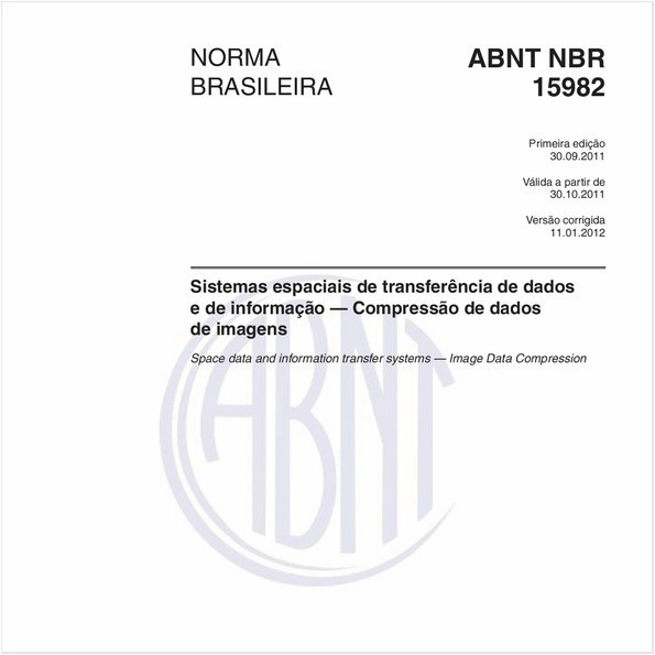 Sistemas espaciais de transferência de dados e de informação — Compressão de dados de imagens