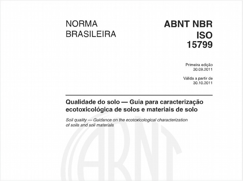 Qualidade do solo - Guia para caracterização  ecotoxicológica de solos e materiais de solo