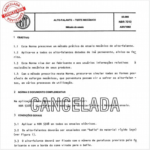 Alto-falante - Teste mecânico