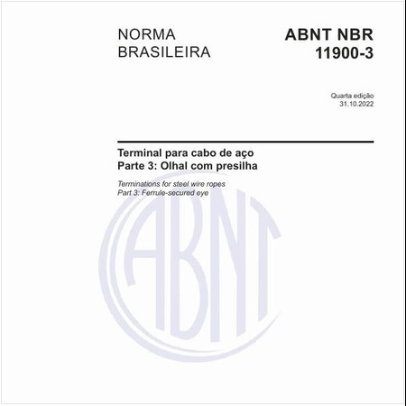 Terminal para cabo de aço - Parte 3: Olhal com presilha