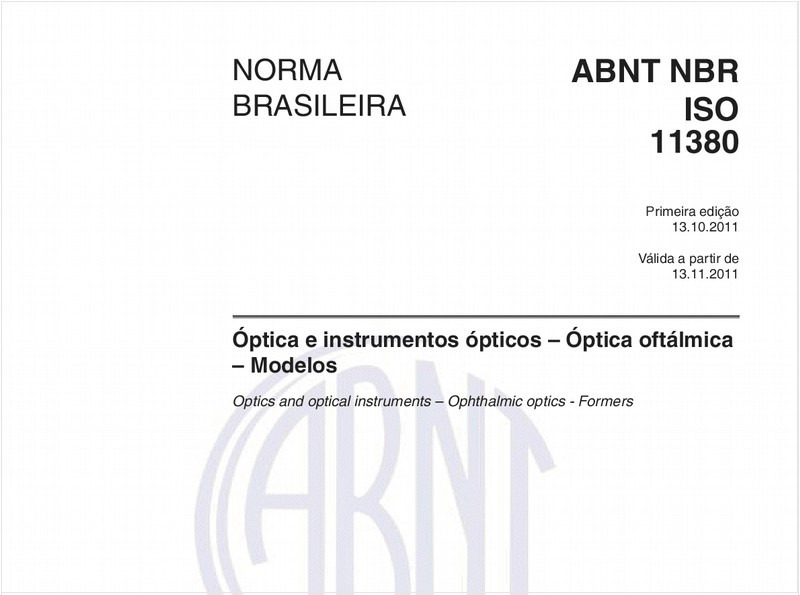Óptica e instrumentos ópticos – Óptica oftálmica – Modelos