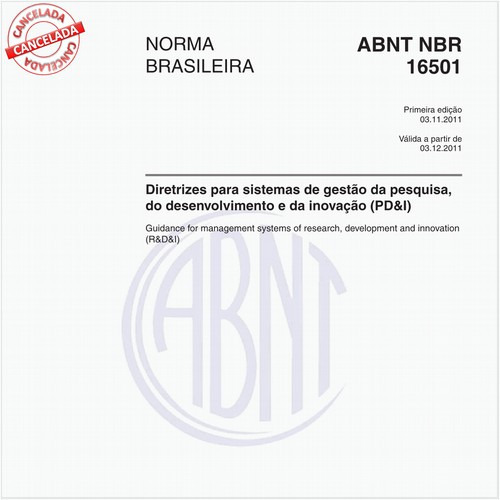 Diretrizes para sistemas de gestão da pesquisa, do desenvolvimento e da inovação (PDI)