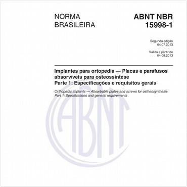 NBR15998-1 de 07/2013