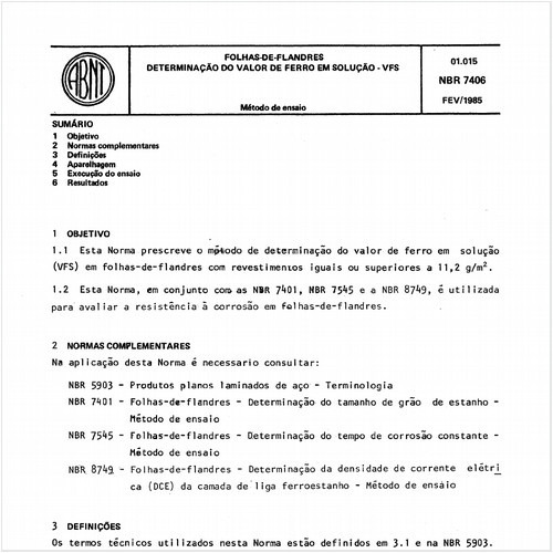 Folhas-de-flandres - Determinação do valor de ferro em solução - VFS