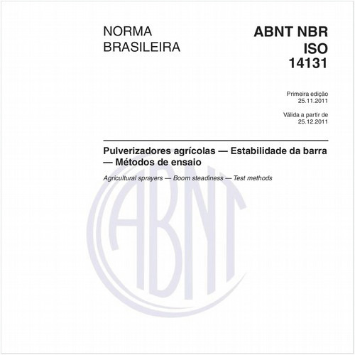 Pulverizadores agrícolas — Estabilidade da barra — Métodos de ensaio