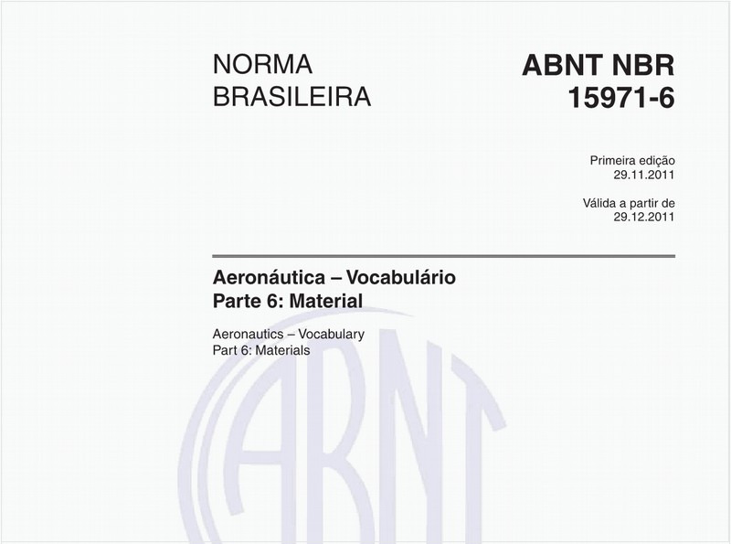 Aeronáutica – Vocabulário - Parte 6: Material