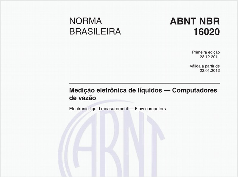 Medição eletrônica de líquidos — Computadores de vazão