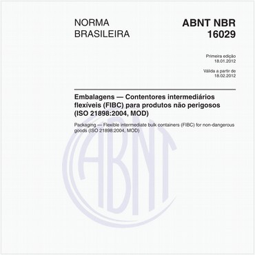 NBR16029 de 01/2012