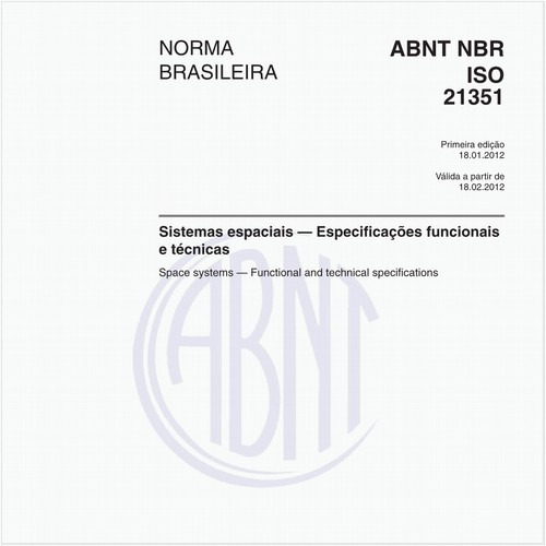 Sistemas espaciais — Especificações funcionais e técnicas