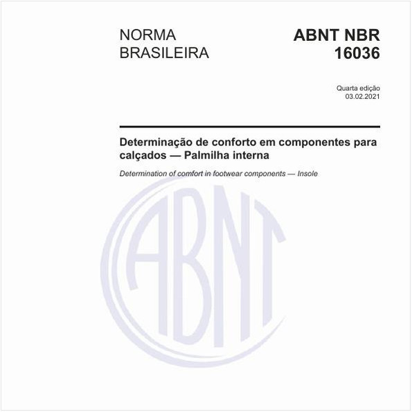 Determinação de conforto em componentes para calçados - Palmilha interna