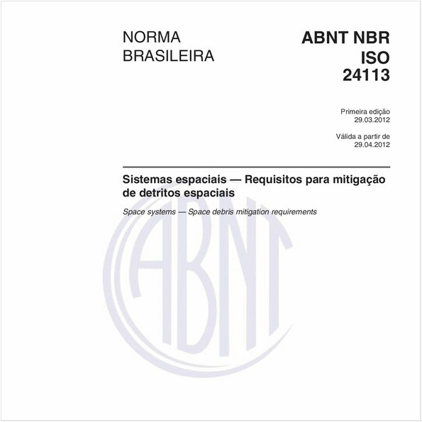 Sistemas espaciais - Requisitos para mitigação de detritos espaciais 