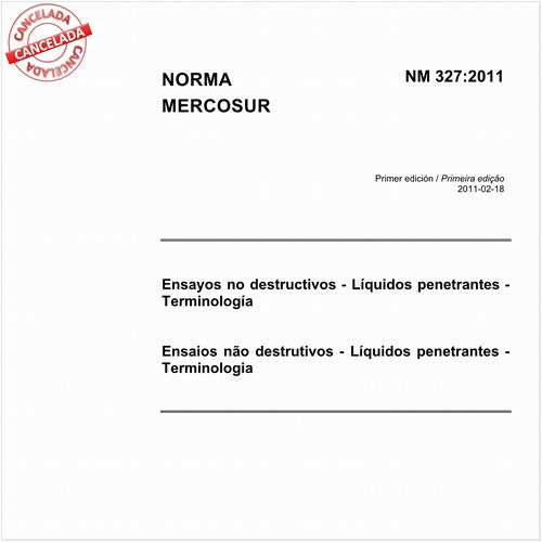 Ensaios não destrutivos - Líquidos penetrantes - Terminologia 