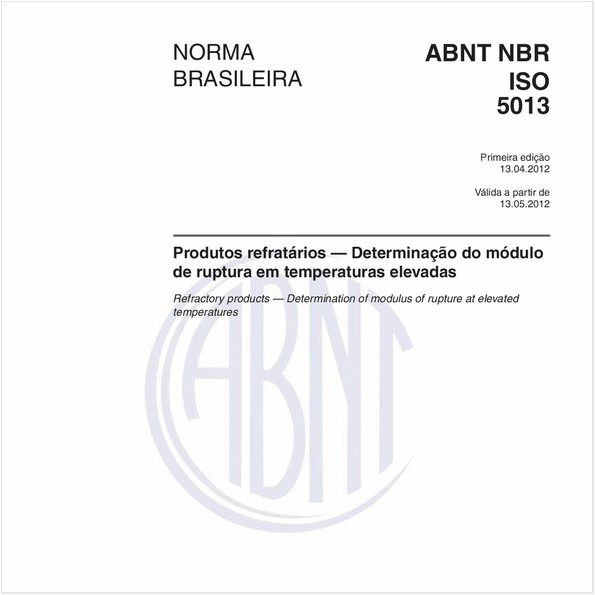 Produtos refratários — Determinação do módulo de ruptura em temperaturas elevadas