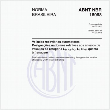 NBR16068 de 06/2012