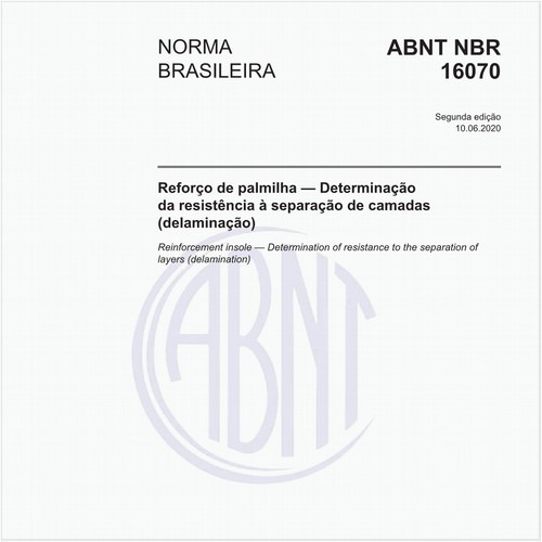 Reforço de palmilha — Determinação da resistência à separação de camadas (delaminação)
