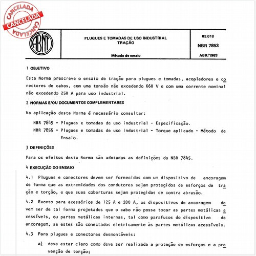 Plugues e tomadas de uso industrial - Tração