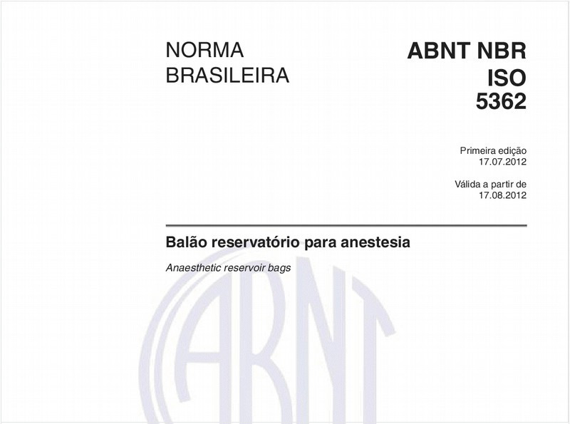 Balão reservatório para anestesia