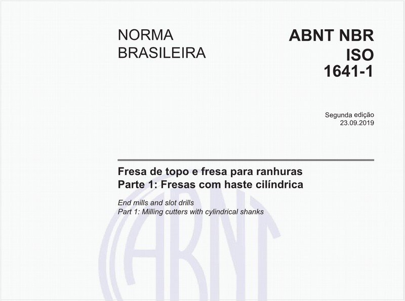 Fresa de topo e fresa para ranhuras - Parte 1: Fresas com haste cilíndrica